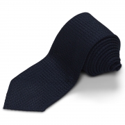 cravate en grenadine de soie garza grossa bleu royal
