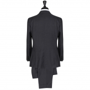SSM9 - Costume droit 2 pièces gris foncé - 100% laine Loro Piana Super 130 quatre saisons 260g/m