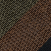 cravate rayée en grenadine de soie donegal – vert forêt / beige / rouille