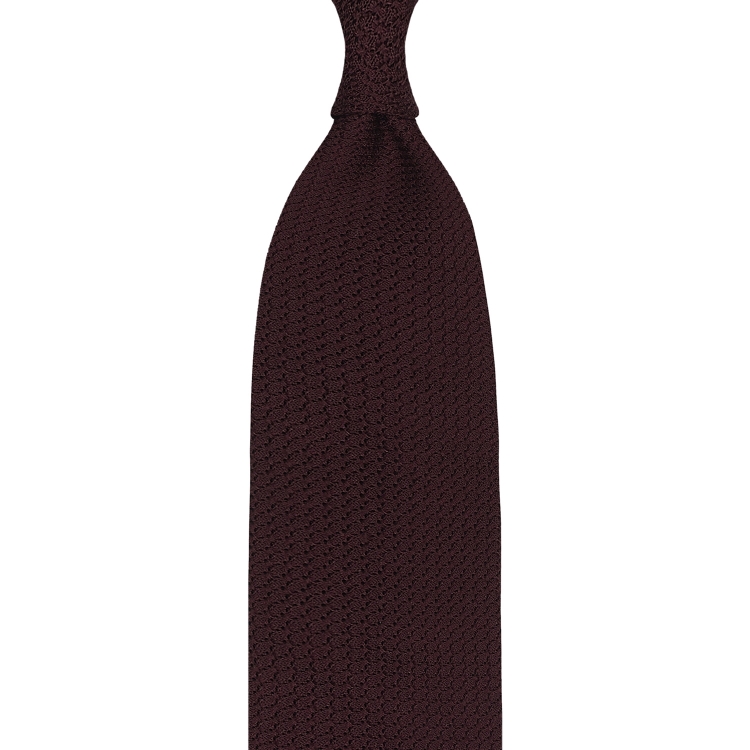 cravate en grenadine de soie garza grossa – bordeaux