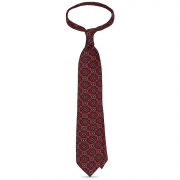 cravate à imprimé floral en twill de soie – rouge