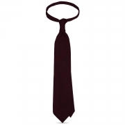 Cravate en grenadine de soie shantung bordeaux, roulée à la main - 3 plis