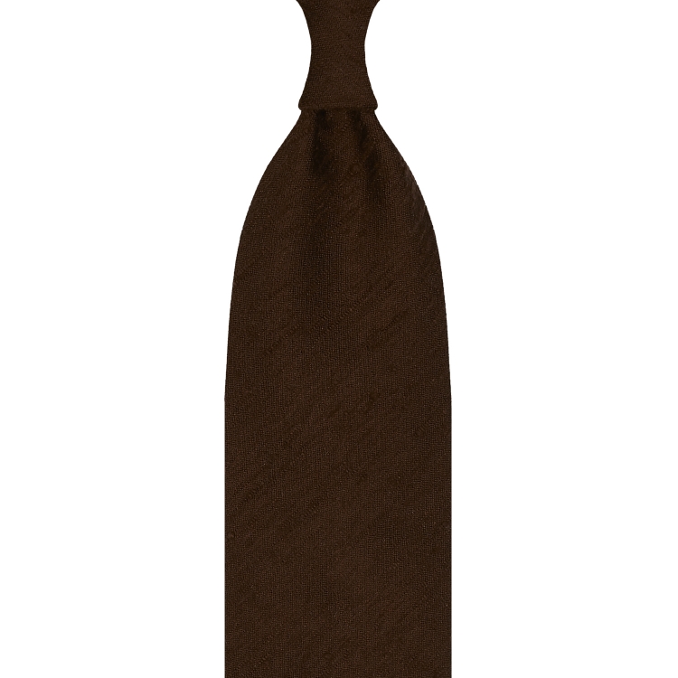 Cravate en shantung marron