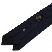 Cravate en shantung bleu marine