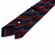 Mix Striped Grenadine Shantung Handrolled Tie