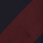 cravate en jacquard de soie - Bleu Marine / Bordeaux