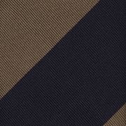 cravate en jacquard de soie - Bleu Marine / TAUPE