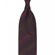 cravate à rayures mélangées en grenadine garza fina