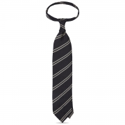 cravate à rayures en grenadine de soie garza grossa - bleu marine / beige