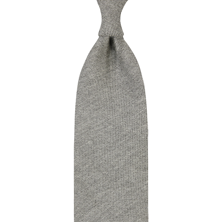 cravate en cachemire gris clair