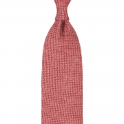 cravate en cachemire à motifs mozaïque - rouge / blanc