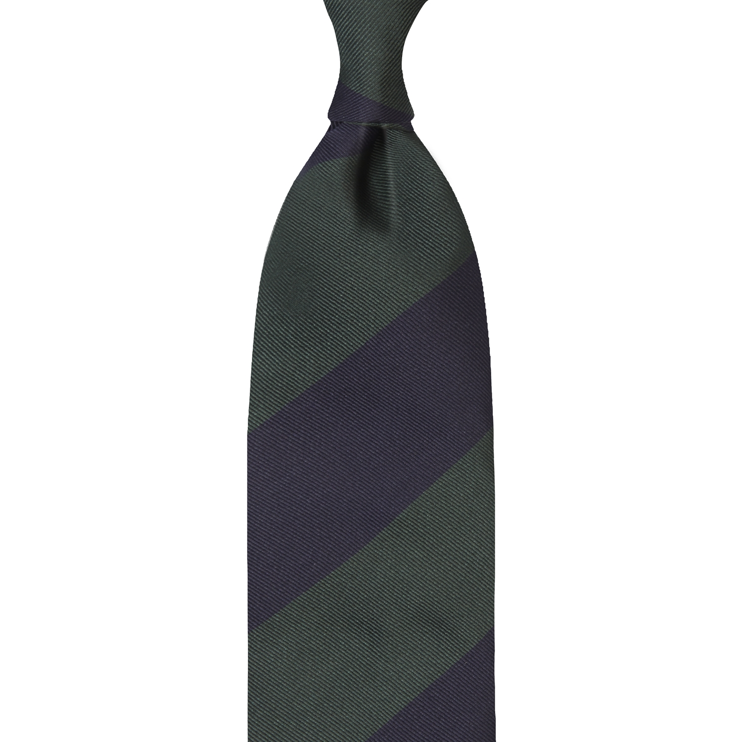 cravate en jacquard de soie - Bleu Marine / Vert Forêt
