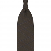 Cravate en laine à motif Prince de Galles - Marron / Bleu Marine