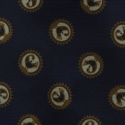 Cravate à motifs Sankofa Bird - Bleu marine Drakes