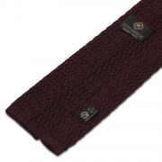 cravate tricot zig-zag - Bordeaux