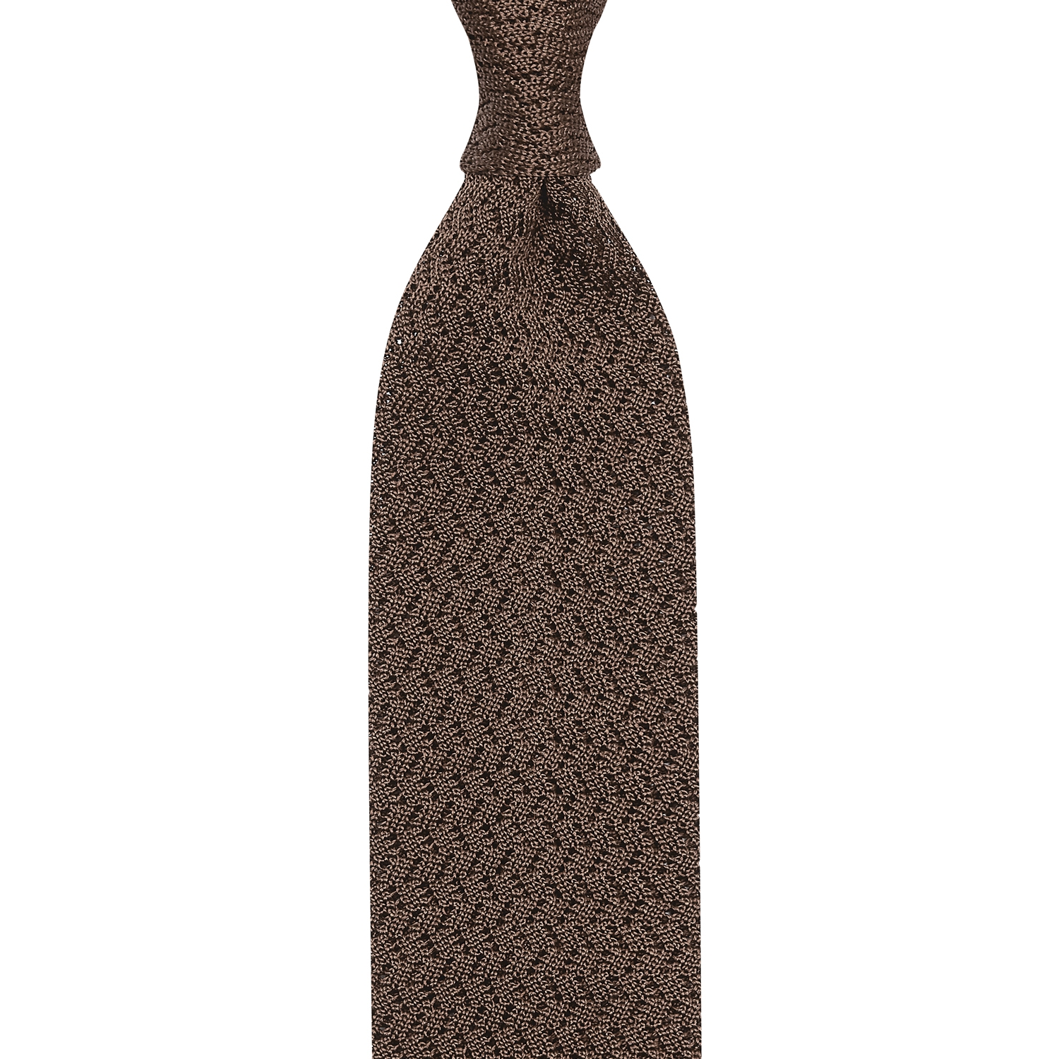 ZIG ZAG KNIT TIE – MOCHA