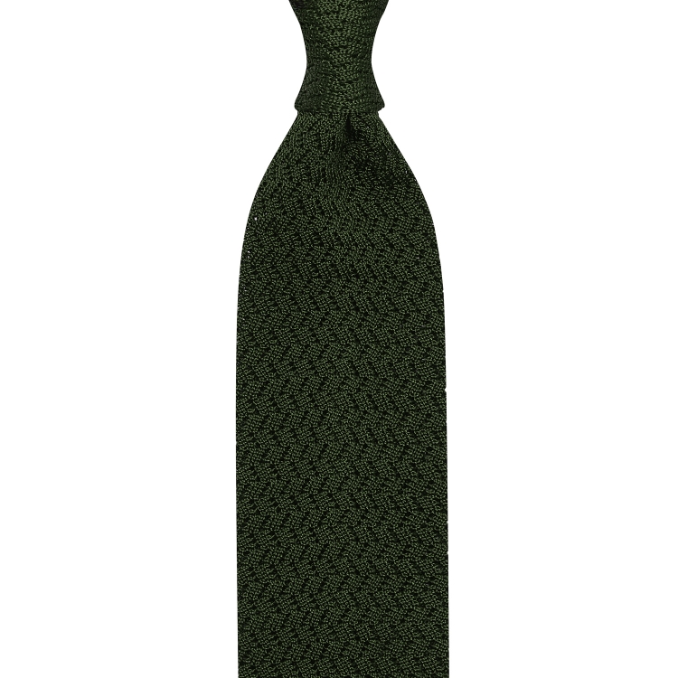 cravate tricot zig-zag - Vert forêt