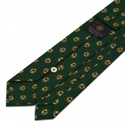 Cravate à motifs Sankofa Bird - Vert forêt