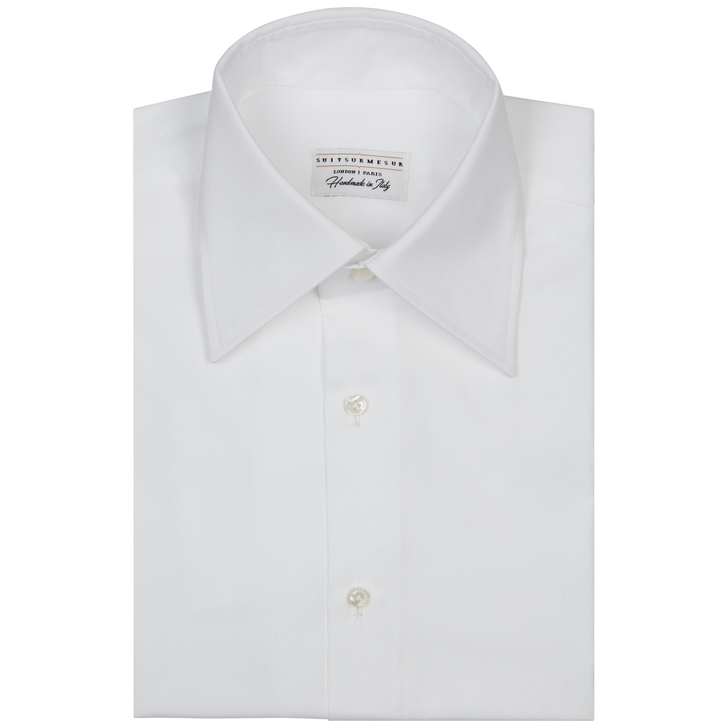 Classic White Pointed Collar Shirt ...