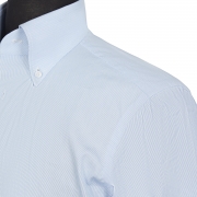 Classic fine blue stripes button down shirt