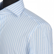 Classic wide stripe spread collar shirt