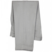 SSM-TR4 - SSM-TR4 - Pantalon gris clair à double pinces inversées avec ajusteurs - taille semi-haute -- 100% Flanelle de Laine @