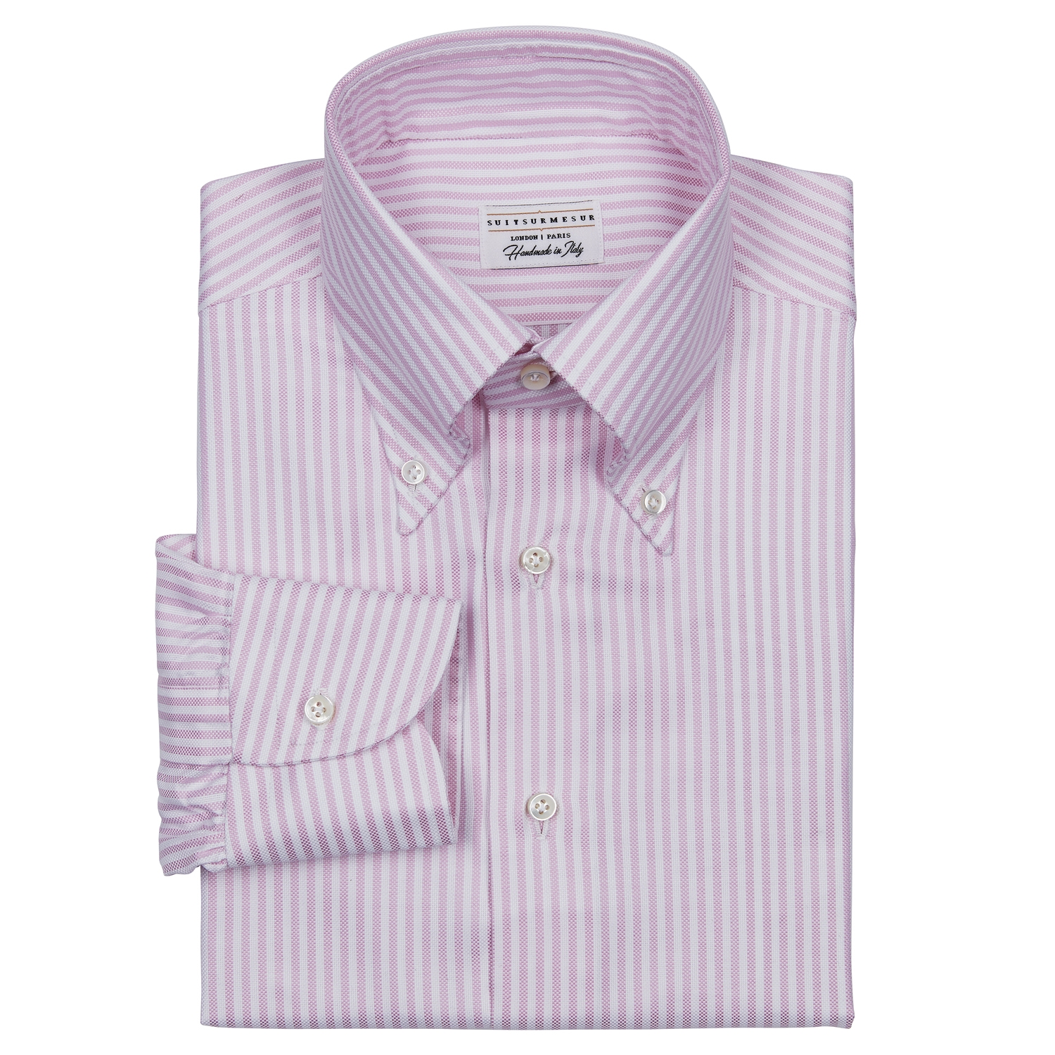 Oxford bengal stripe button down collar shirt