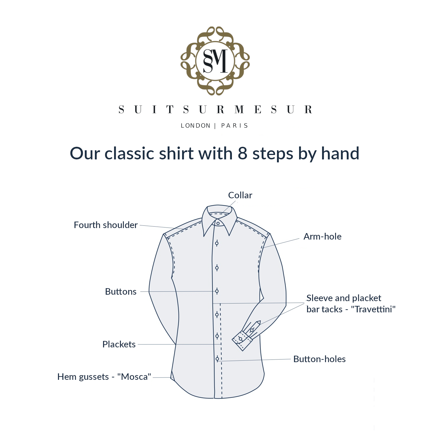 Classic fine blue stripes button down shirt - Suitsurmesur