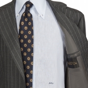 SSM3 - Grey Chalkstripe 2-piece Traveller's Suit - 100% Cacciopoli Fresco Traveller