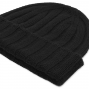 CHUNKY RIBBED CASHMERE BEANIE HAT