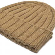 CHUNKY RIBBED CASHMERE BEANIE HAT