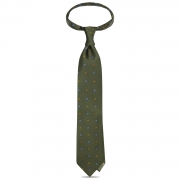 cravate en soie tissée à motifs ornementaux, olive
