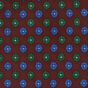 Cravate à motifs petites fleurs - Bordeaux