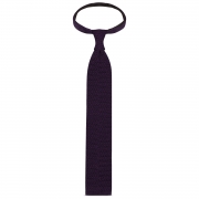 cravate tricot zig-zag - Violette