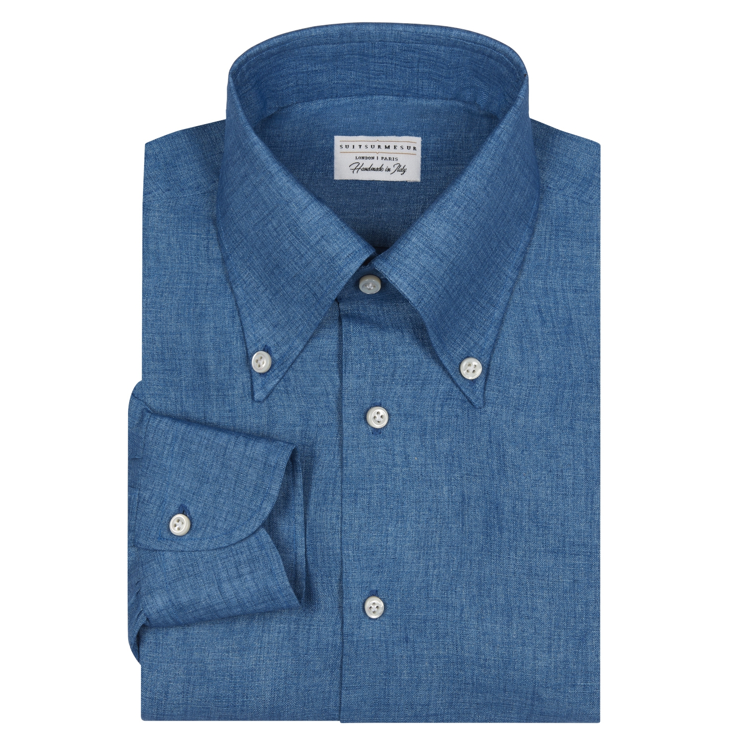 Chambray “Denim” Linen Button Down Collar Shirt
