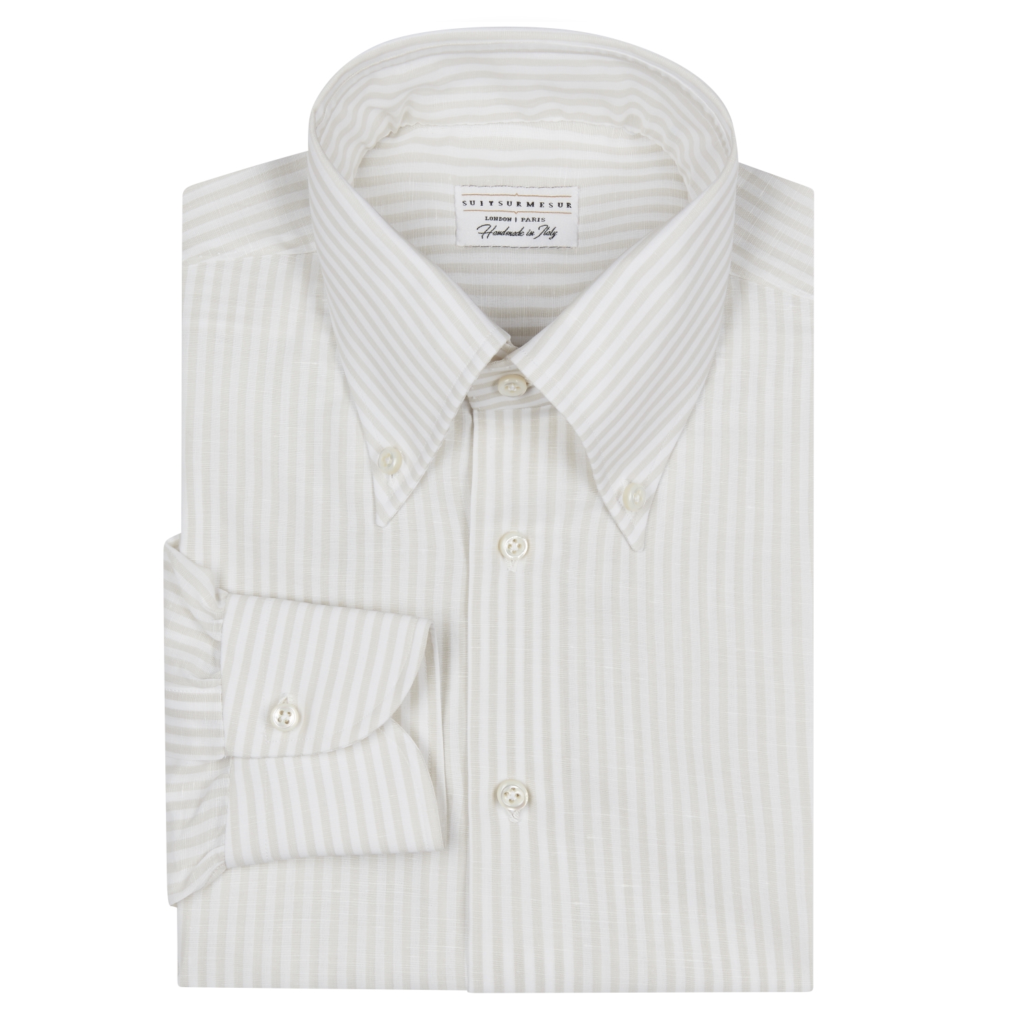 Classic Bengal Gardenia Stripe Button Down Collar Shirt