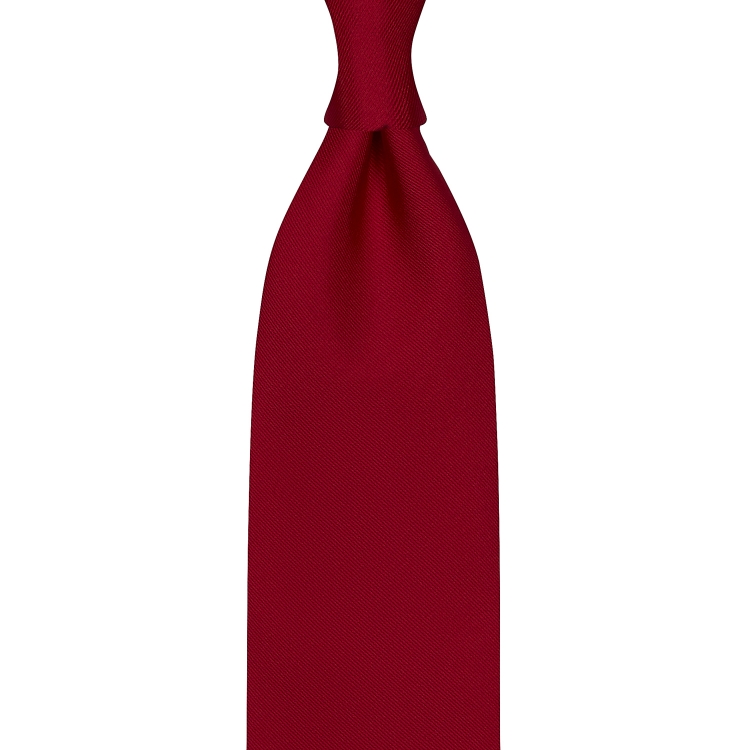 cravate en jacquard de soie - Rouge