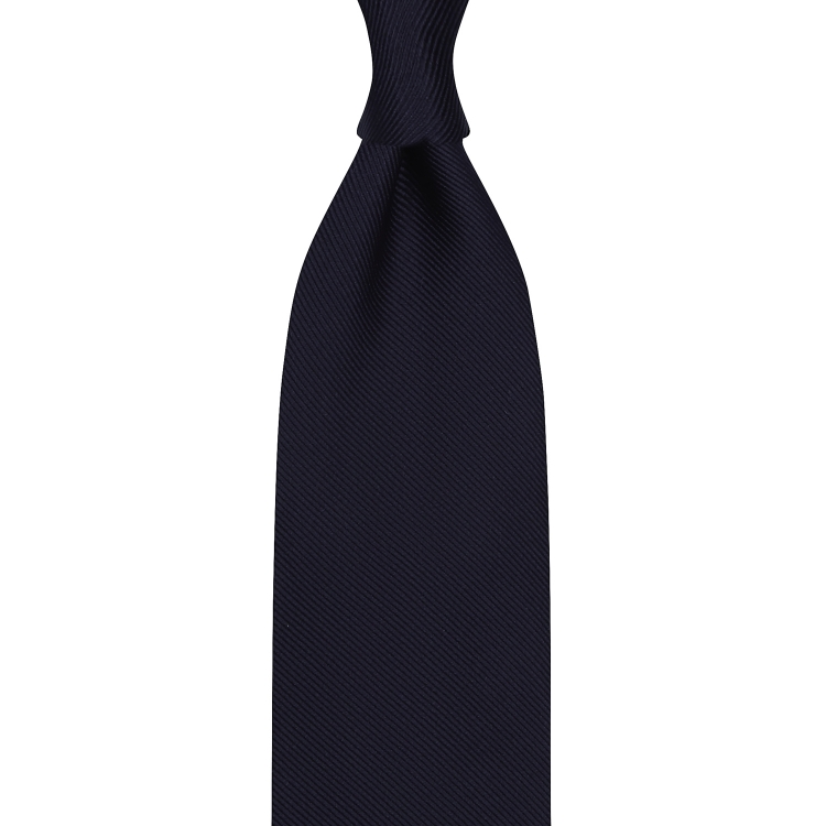 cravate en jacquard de soie - Bleu marine
