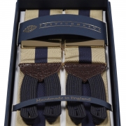 BARATHEA BRACES BEIGE / NAVY