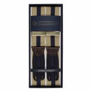 BARATHEA BRACES BEIGE / NAVY