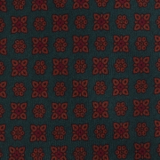 Diamond Patterned Handprinted Ancient Madder Silk Tie