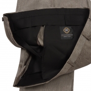 SSM-TR7 – Light Brown Herringbone Trousers - 100% Wool