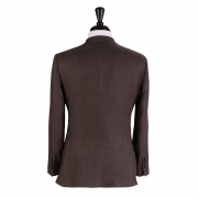 Dark Brown Double Breasted 2-piece Linen Suit