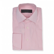Light pink bengal stripe (half Italian collar) Poplin shirt - 100% cotton Canclini fabric