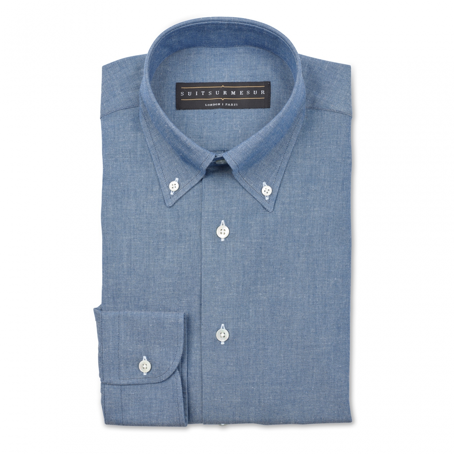 Chambray (OCBD) dress shirt – 100% cotton Canclini fabric